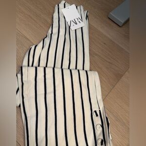 Zara Kids Formal Striped Pants - Navy and ivory